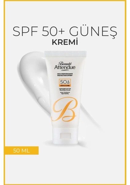 Yüksek Koruma Performanslı Spf 50+ Yüz Güneş Kremi