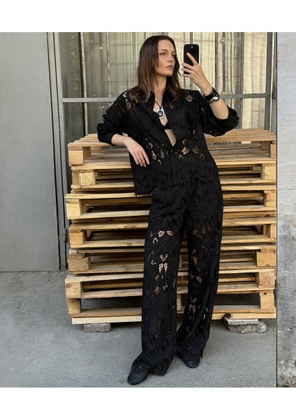 Elastik Bel Brode Pantolon IW6250003091001