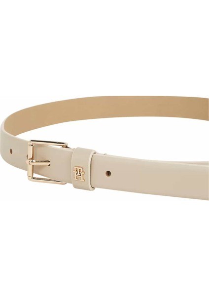 Kadın Monogram Detaylı 2.5 Kemer - Krem fırsatları