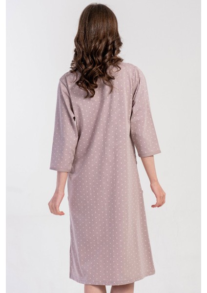 Pamuklu Kadın 3/4kol Fermuarlı Ev Elbısesı , 503022 fırsatları