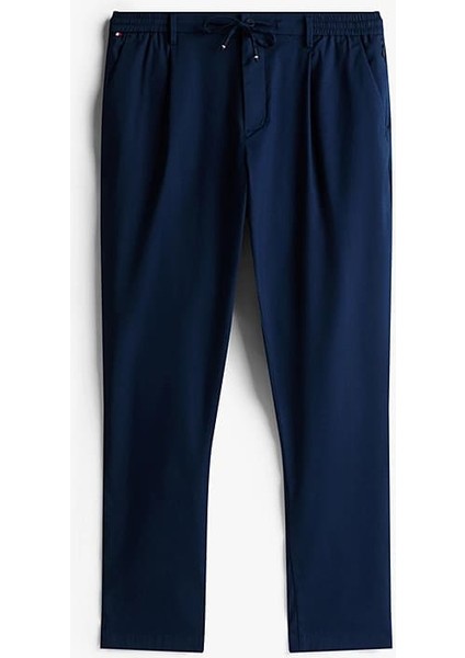 Erkek Tapered Fit Bilek Boy Teknik Kumaş Pantolon - Lacivert indirimleri