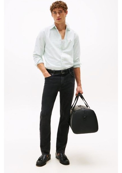 Erkek Düz Kesim 5 Cepli Kot Pantolon - Siyah fiyatları