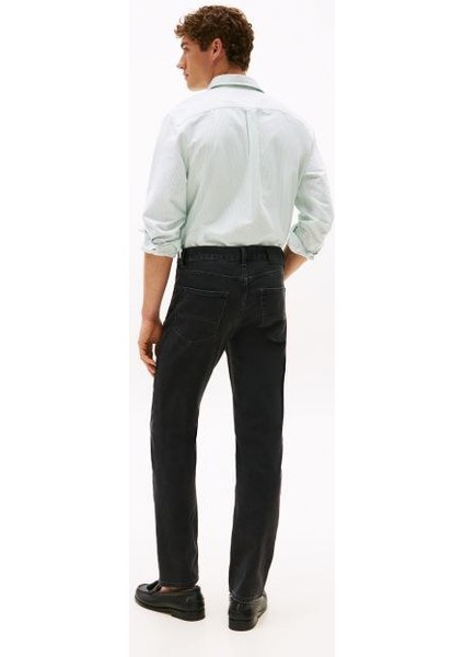 Erkek Düz Kesim 5 Cepli Kot Pantolon - Siyah modelleri