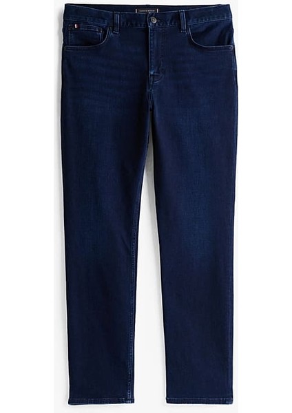 Erkek Düz Kesim 5 Cepli Esnek Kot Pantolon - Mavi indirimleri