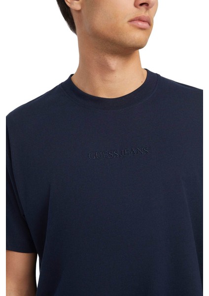 Erkek Gj Ss Cn Os Logolu Pamuk T-Shirt – Lacivert modelleri