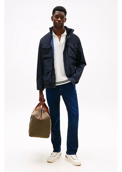 Erkek Düz Kesim 5 Cepli Esnek Kot Pantolon - Mavi fiyatları