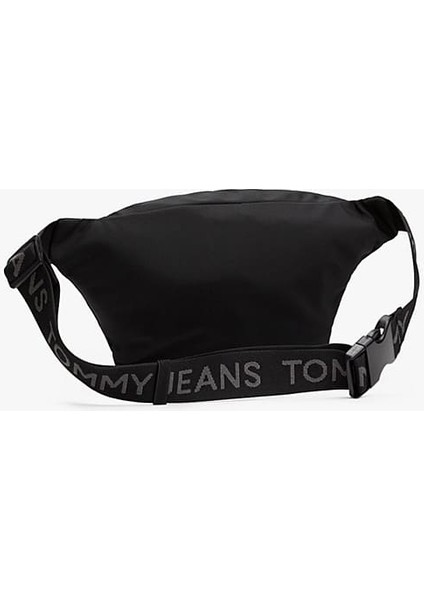 Erkek Yazı Şeritli Bum Bag Askılı Bel Çantası - Siyah fiyatları