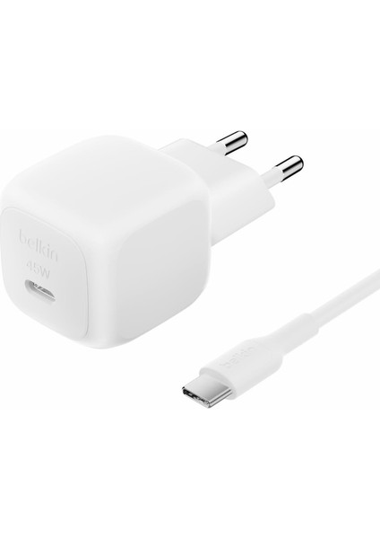 WCA013 45W Hızlı Duvar Şarjı + 1M Kablo USB-C Kablo - Beyaz
