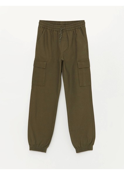 Lcw Kids Haki Beli Lastikli Erkek Çocuk Kargo Jogger Pantolon
