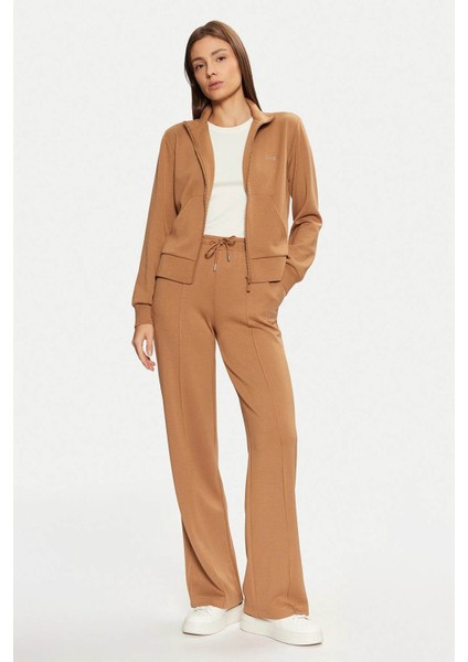 Kadın Gelsey Full Zip Logolu Sweatshirt - Camel fiyatları