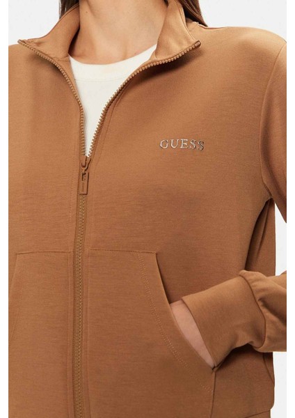 Kadın Gelsey Full Zip Logolu Sweatshirt - Camel modelleri