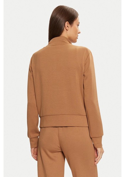 Kadın Gelsey Full Zip Logolu Sweatshirt - Camel indirimleri