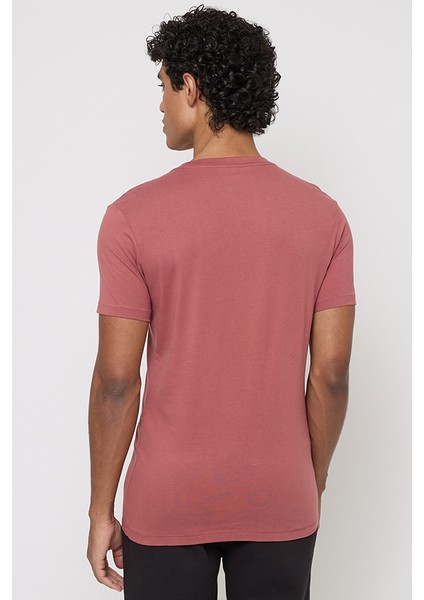 Erkek Logo Baskılı Kısa Kol T-Shirt - A. Pembe fiyatları