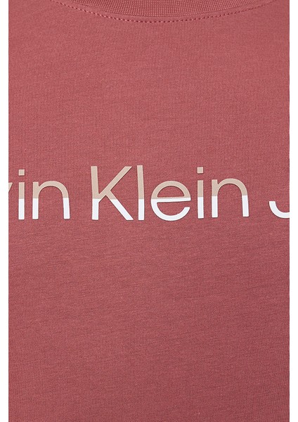 Erkek Logo Baskılı Kısa Kol T-Shirt - A. Pembe fırsatları