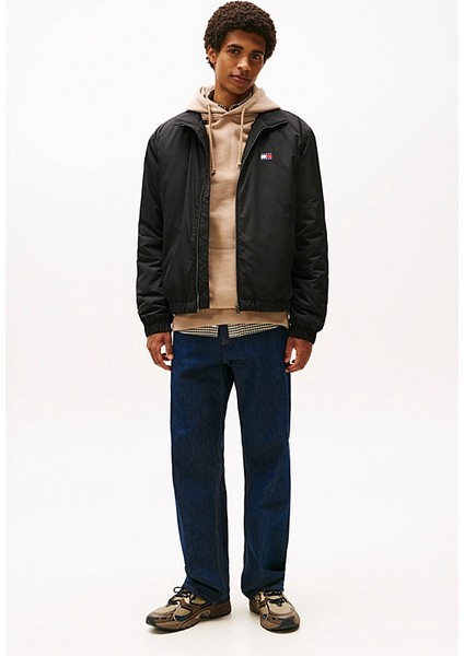 Erkek Dik Yaka Dolgulu Mont - Siyah fiyatları