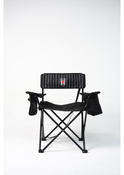 Beşiktaş Çizgili Soğutuculu Kamp Sandalyesi (Tk 110 Kg)