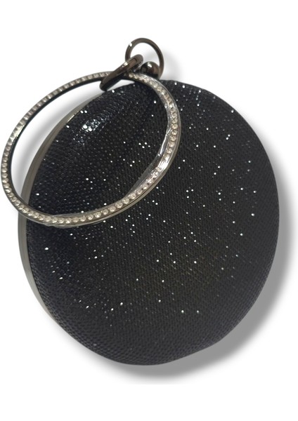 Varol 364-25 Taşlı Simli Çelik Kasa Abiye Çanta