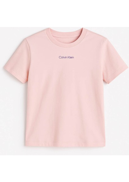 Kadın Ss Classic Logolu Kısa Kollu T-Shirt – Pembe