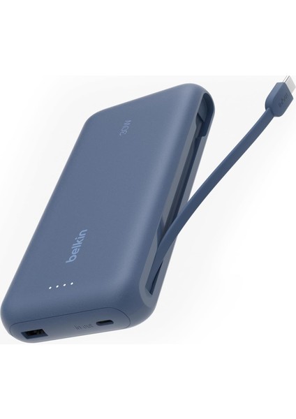 BPB024HQBL 20K 30W Powerbank – Entegre USB‑C Kabloyla - Mavi