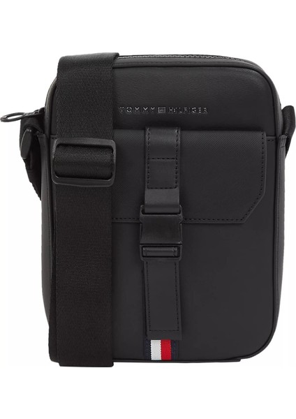 Erkek Mini Reporter Çapraz Askılı Çanta - Siyah