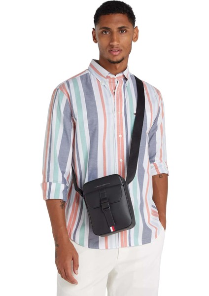 Erkek Mini Reporter Çapraz Askılı Çanta - Siyah indirimleri