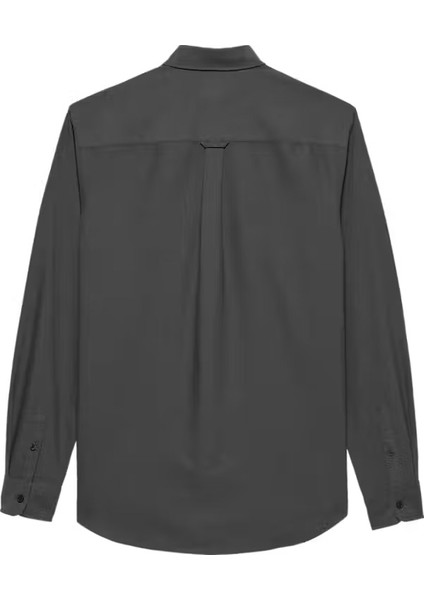 Erkek Regular Fit Düğmeli Yaka Oxford Gömlek - Siyah fiyatları