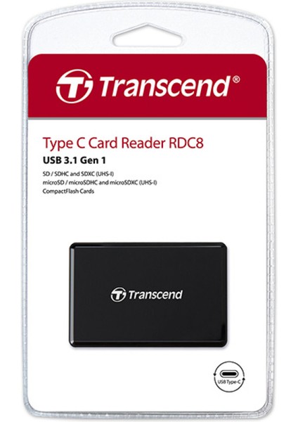RDC8 USB 3.1 Gen1 Type-C SD/MicroSD/CF Kart Okuyucu indirimleri
