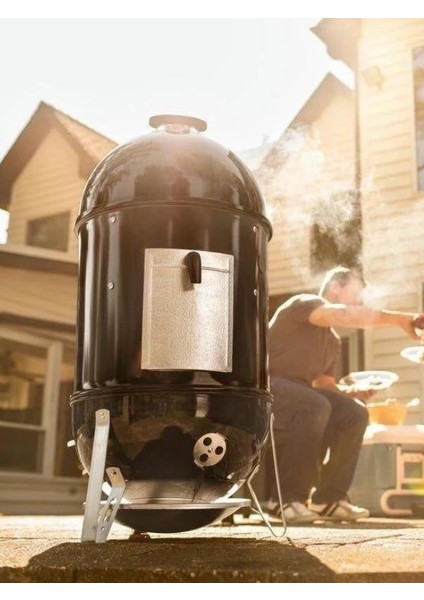 Smokey Mountain Cooker™ 47 cm (18") Dikey Tütsüleyici – Çift Izgara | Su Tavası | Düşük-Yavaş Usta indirimleri