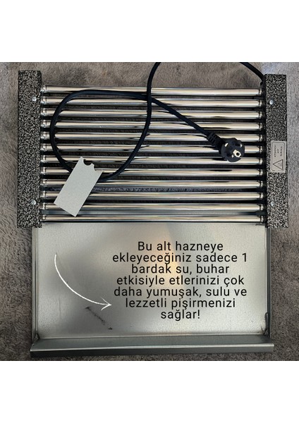 Elektrikli Izgara | Bbq Izgara | Paslanmaz Izgara | 1600W | Mavi Su Dünyası fiyatları