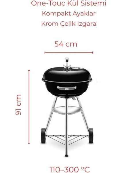 Compact Kettle 47 cm – Parlak Siyah Emaye Çift Emayeli Kazan | One-Touch™ Temizlik fırsatları