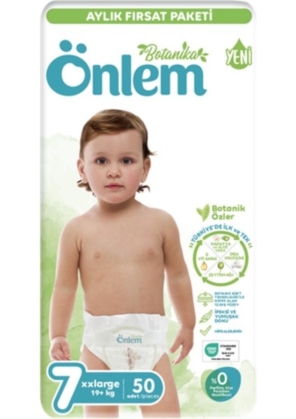 Botanika 7 Numara Bebek Bezi Xxlarge 19+ kg 50 Li x 3 Adet fiyatları