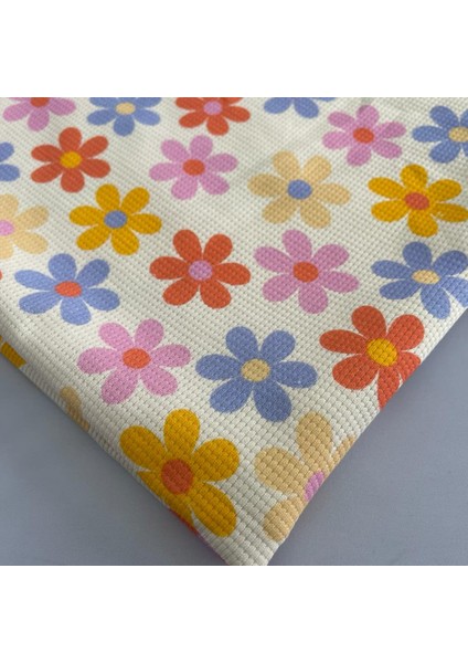 Çiçek Baskılı %100 Pamuklu Örme Waffle Kumaş fiyatları