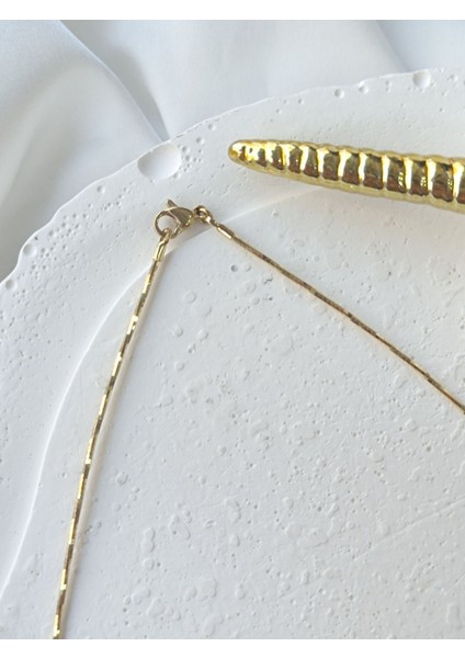 Ince Sarmal Choker Kolye Gold fiyatları