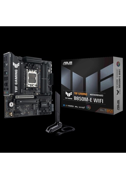 Tuf Gamıng B850M-E Wıfı, 4xddr5, 3x M.2, Hdmı, Dp, Type-C, Wi-Fi 6e, Bluetooth V5.3, Am5 Soket Gamıng Anakart