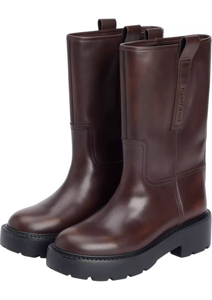 Kadın Kalın Tabanlı Bot - Kahverengi