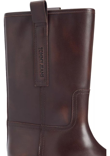 Kadın Kalın Tabanlı Bot - Kahverengi