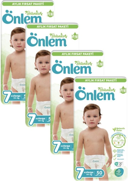 Botanika 7 Numara Bebek Bezi Xxlarge 19+ kg 50 Li x 4 Adet