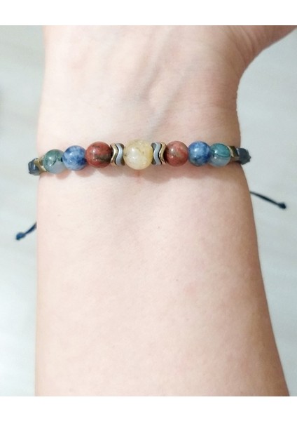 Sitrin Kırmızı Jasper Sodalit Yosunlu Akik Hematit Doğaltaşlı Küp Miyuki Bileklik fırsatları