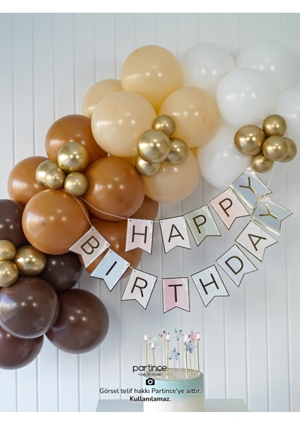 2 Yaş Balonu Doğum Günü Balon Zinciri Kahve Geçişli Parti Seti fırsatları