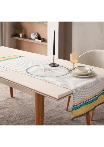 Safran Luxe, Duck Keten Runner, Premium Seri Kaymaz Runner 45X140 modelleri