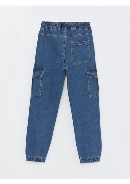 Lcw Kids Indigo Beli Lastikli Erkek Çocuk Kargo Jean Pantolon fiyatları