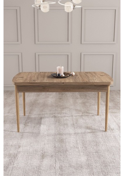 Calvin Atlantik 80X132 Açılabilir Mdf Masa Yemek Odası Takımı, Mutfak Takımı 4 Adet Sandalye modelleri