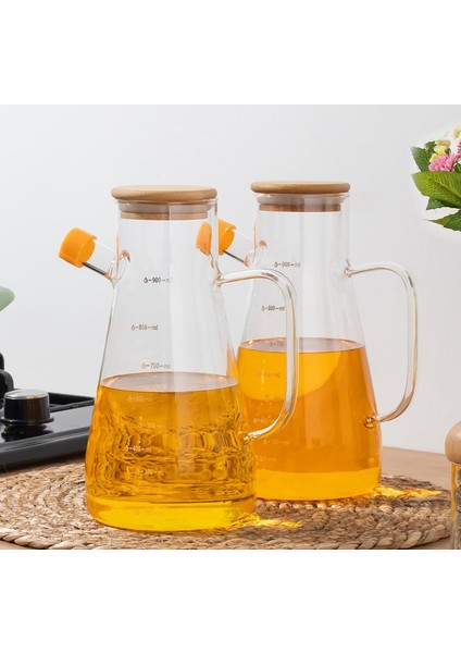Bambu Kapaklı Vakumlu Borosilikat Cam Yağdanlık Sirkelik Sosluk Bambu Altlık 3'lü Set fırsatları