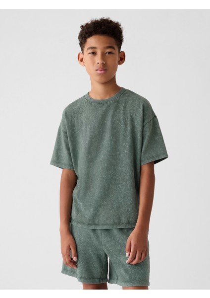 Erkek Çocuk Yeşil Jersey T-Shirt