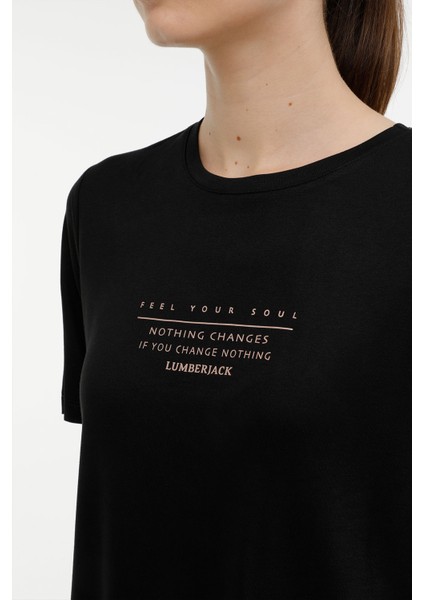 WL NOVA 11CT2009 3PR Siyah Kadın Kısa Kol T-Shirt fırsatları