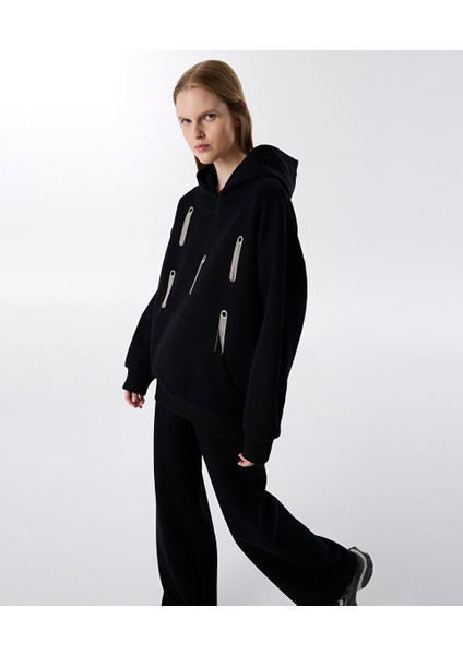 Metal Aksesuarlı Oversıze Sweatshırt TW6250091029001 fiyatları