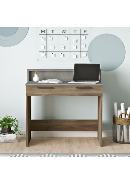 Teeny Çalışma Masası Çekmeceli Beton-Kahve Tee7-Cg fiyatları