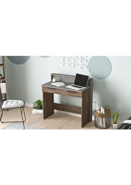 Teeny Çalışma Masası Çekmeceli Beton-Kahve Tee7-Cg fırsatları
