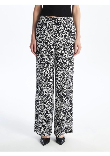 Lcw Vision Siyah Beli Lastikli Desenli Kadın Pantolon fiyatları