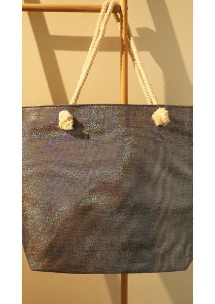 Kadın Lüster Çanta - Renkli - Fermuarlı- 50*35 Cm- Plaj Çantası fırsatları